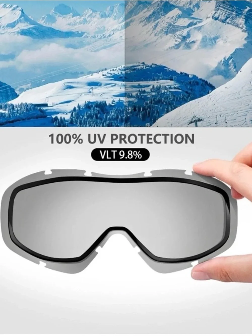 OutdoorMaster OTG Ski Goggles - Over Glasses Ski/Snowboard Goggles